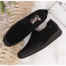 Chaussures en cuir avec un coin, noir W Rieker 44259 le noir 4