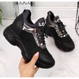 BM Sneakers sur un coin caché Navy Dot W WOL9 noir le noir 1