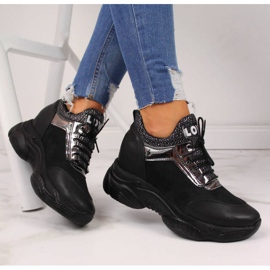 BM Sneakers sur un coin caché Navy Dot W WOL9 noir le noir 5