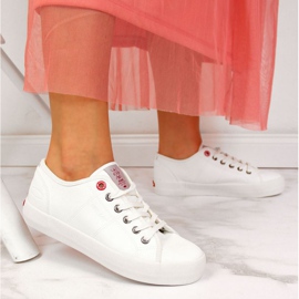 Baskets basses en cuir écologique Cross Jeans W II2R4004C blanc 2