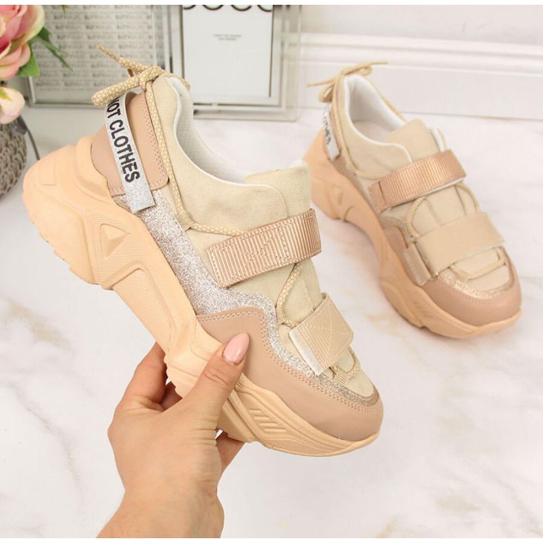 Baskets bleu marine Dot W WOL10 beiges 1