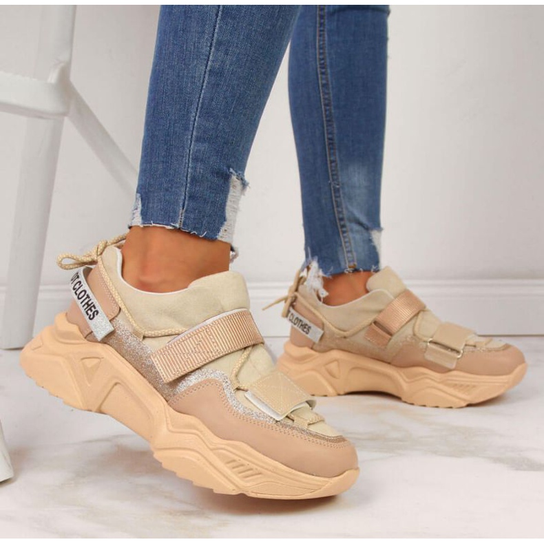 Baskets bleu marine Dot W WOL10 beiges 2