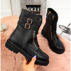 Bottes noires à boucles Goe W II2N4023 le noir 1