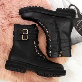 Bottes noires à boucles Goe W II2N4023 le noir 5