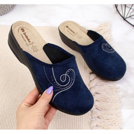 Chaussons d'accueil sur le compensé Inblu W ARC2 bleu marine 1