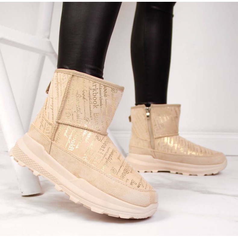 Bottes de neige daim News W EVE311B beige 2