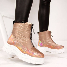 Bottes de neige sur la plateforme Holo Vinceza W JAN46C dorées 2