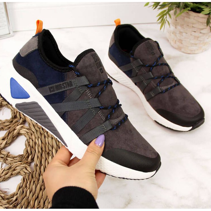 Chaussures en cuir grises Big Star W II274309 1 Chaussures en cuir grises Big Star W II274309 1