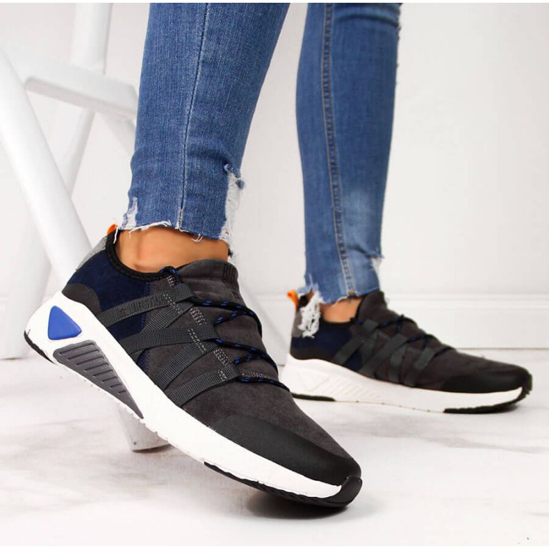 Chaussures en cuir grises Big Star W II274309 2 Chaussures en cuir grises Big Star W II274309 2