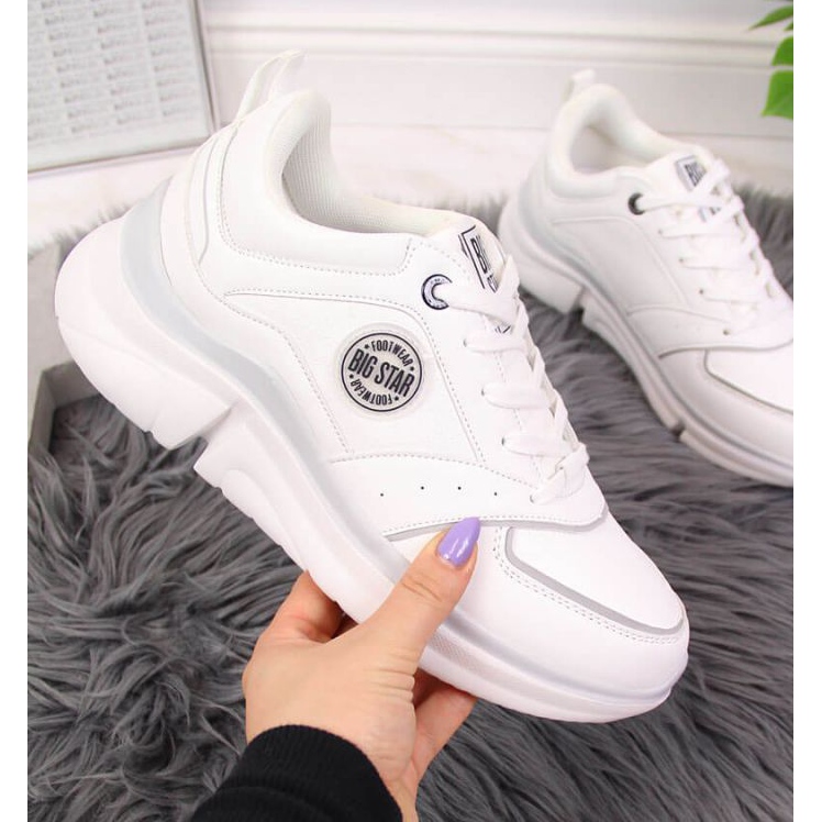 Chaussures de sport sur la plate-forme Big Star W II274314 blanc blanche 1