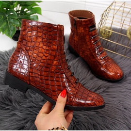 Boots avec une décoration en peau de serpent Filippo W PAW288B marron brun 1