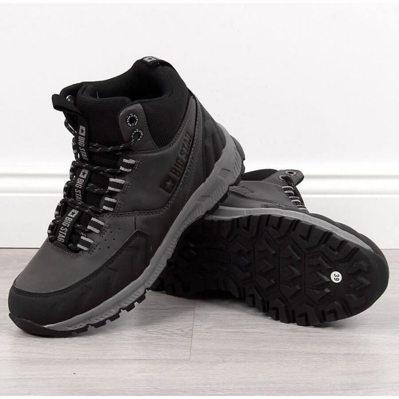 Chaussures de randonnée grises Big Star Jr. INT1622B blanc 1