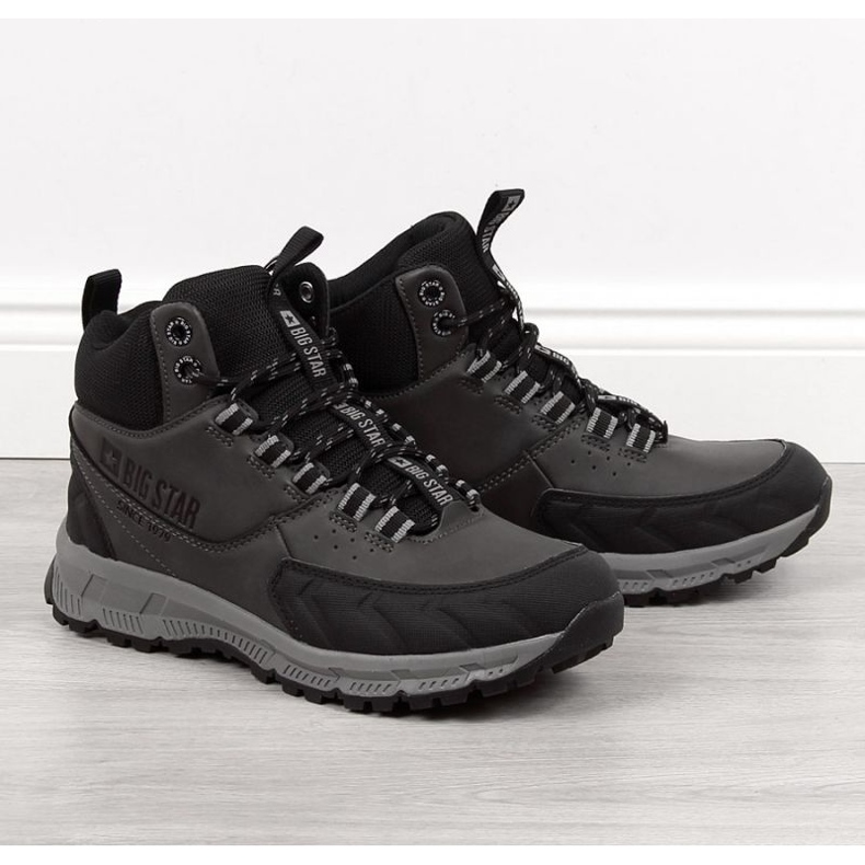 Chaussures de randonnée Big Star M INT1624A grises 1 Chaussures de randonnée Big Star M INT1624A grises 1