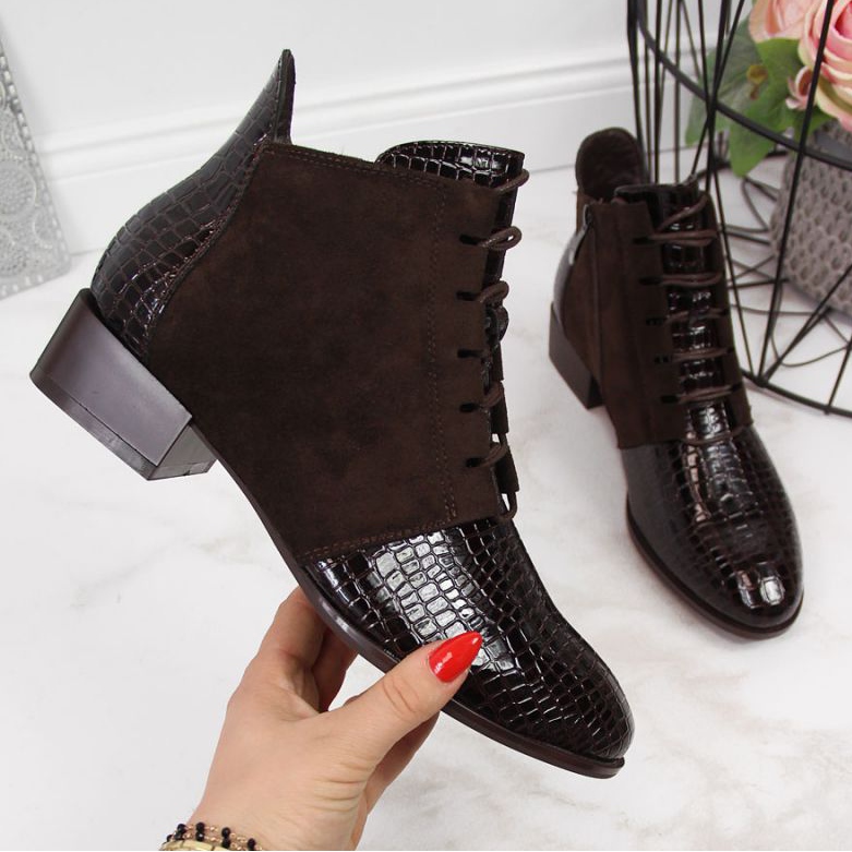 Boots cuir serpent Potocki W WOL33B marron brun 1