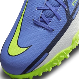 Nike Phantom GT2 Academy Df Tf Jr DC0818 570 chaussures de football bleu, blanc, multicolore bleu 4