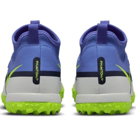 Nike Phantom GT2 Academy Df Tf Jr DC0818 570 chaussures de football bleu, blanc, multicolore bleu 5