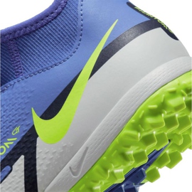 Nike Phantom GT2 Academy Df Tf Jr DC0818 570 chaussures de football bleu, blanc, multicolore bleu 6