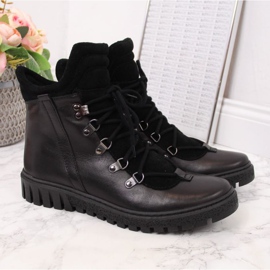 Bottes en cuir isolées Dolce Pietro W P49 noir le noir 4