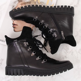 Bottes en cuir isolées Dolce Pietro W P49 noir le noir 6