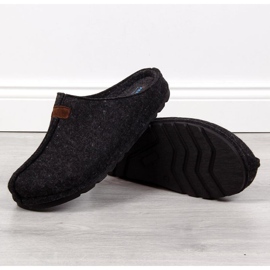 Chaussons en feutre Panto Fino M INT1630 noir gris 1