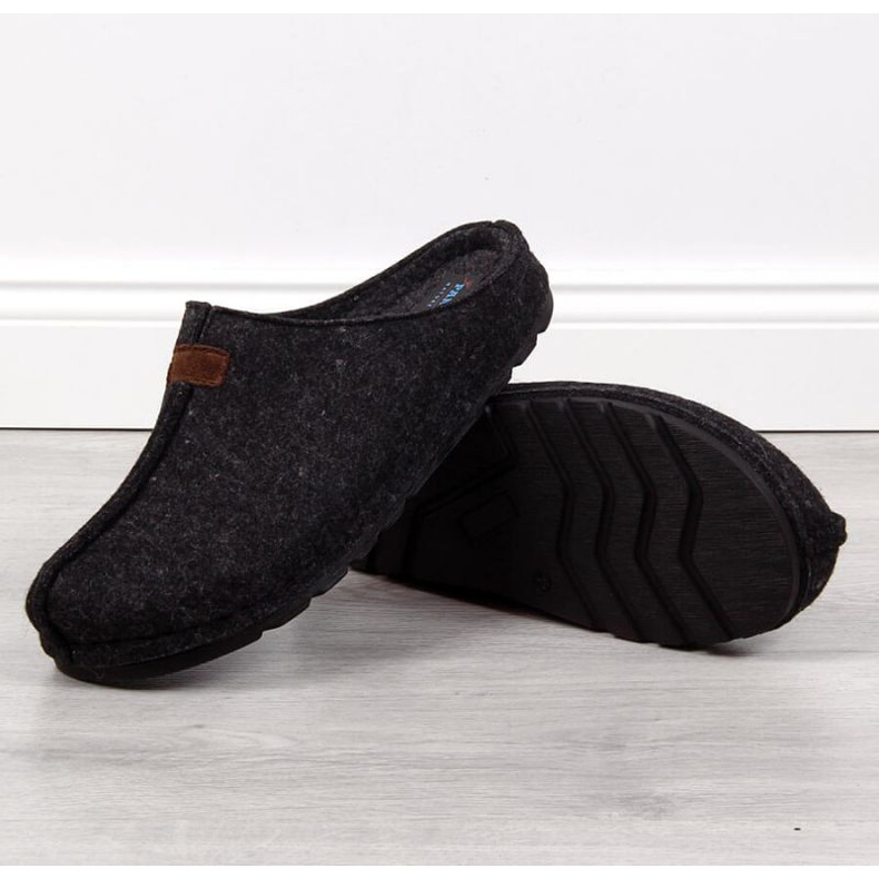 Chaussons en feutre Panto Fino M INT1630 noir gris 1