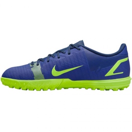 Nike Mercurial Vapor 14 Academy Tf Jr CV0822 474 chaussures de football bleu vert bleu 2