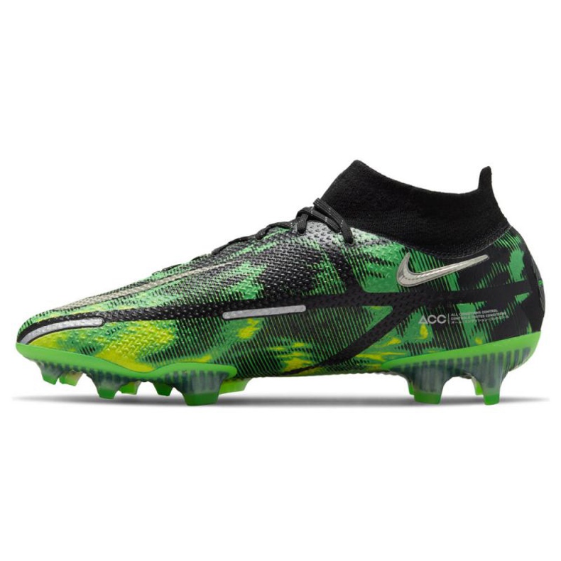 Nike Phantom GT2 Elite Df Sw Fg M DM0731-003 chaussures de football multicolore vert 1