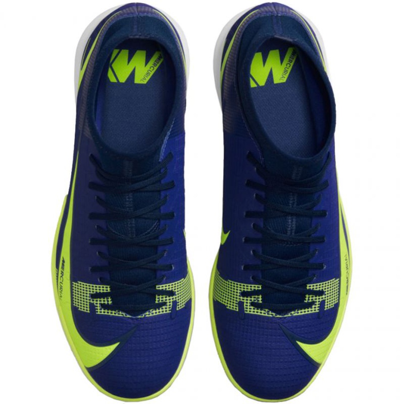 Nike Mercurial Superfly 8 Academy Ic M CV0847 474 chaussures de football bleu vert bleu 1