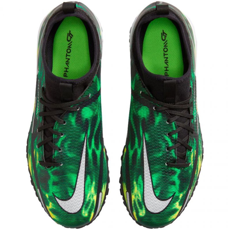 Nike Phantom GT2 Academy Df Tf Sw Jr DM0741 003 chaussures de football vert, multicolore vert 1
