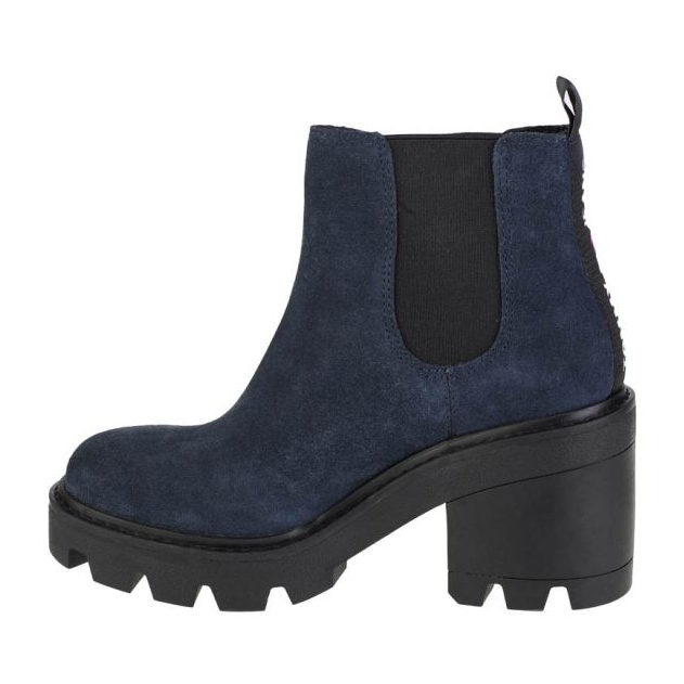 Tommy Hilfiger Essential Suede Mid Heel Boot W EN0EN01093-C87 bleu marine 1