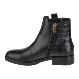 Tommy Hilfiger Croco Look Bottines plates habillées W FW0FW05348-BDS le noir 1