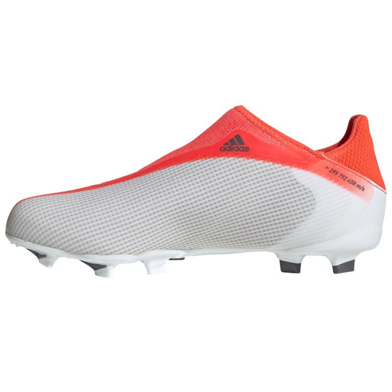 Chaussures de foot Adidas X Speedflow.3 Ll Fg Jr FY3256 rouge, blanc et gris oranges et rouges 1