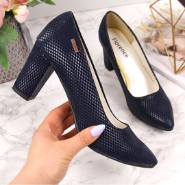 Escarpins sur le poteau Monique W 866 AN866F bleu marine 1