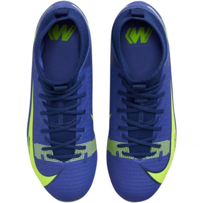 Nike Mercurial Superfly 8 Academy FG / MG Jr CV1127 474 chaussures de football royale, verte bleu 1