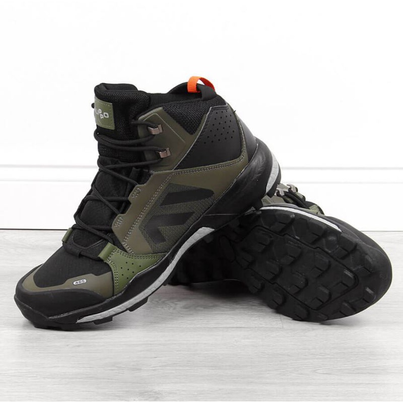 Chaussures de trekking hautes Filippo M PAW304B kaki le noir vert 1