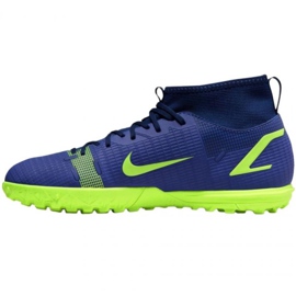 Nike Mercurial Superfly 8 Academy Tf Jr CV0789 474 chaussures de football multicolore bleu 2