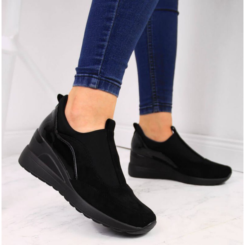 Baskets compensées Vinceza W WM790A noir 2