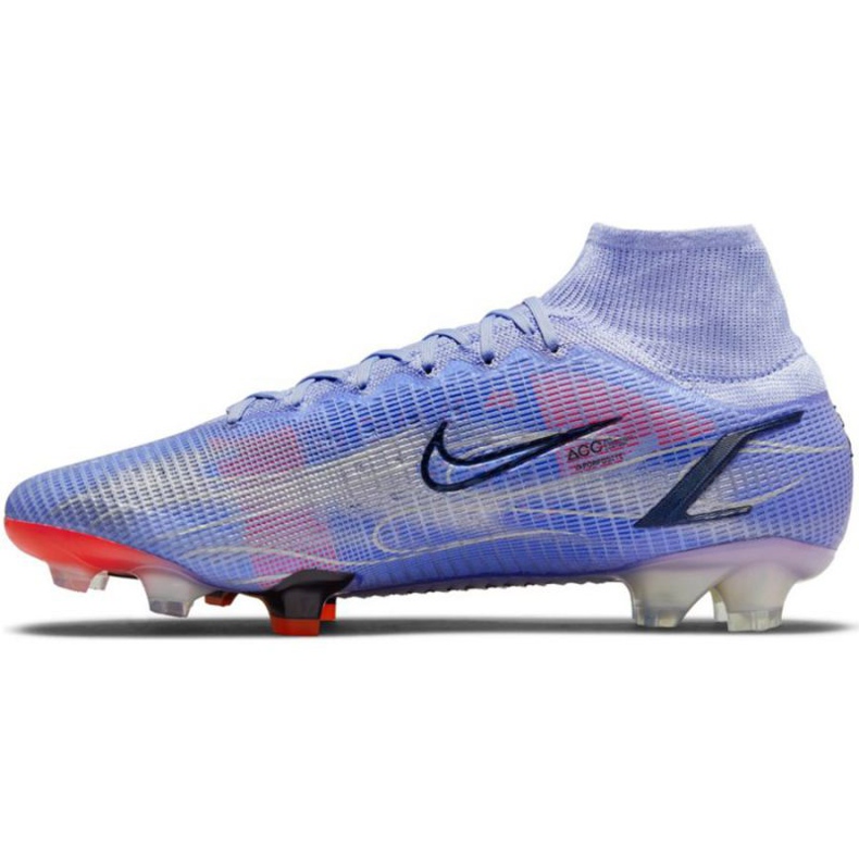 Nike Mercurial Superfly 8 Elite Km Fg M DB2859 506 chaussures de football multicolore roses et violets 1