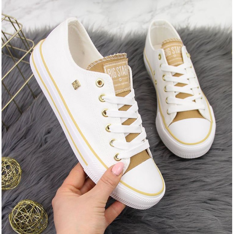 Baskets textile Big Star W HH274458 blanc blanche 1