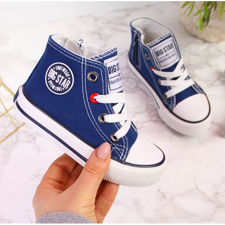 Baskets avec fermeture éclair Big Star Jr HH374085 bleu marine 1