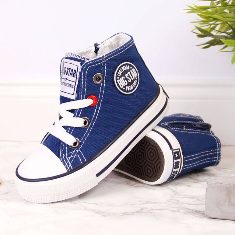 Baskets avec fermeture éclair Big Star Jr HH374085 bleu marine 2