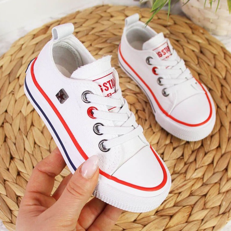 Baskets Big Star Jr HH374089 blanc blanche brun 1