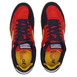 Joma Top Flex 2106 In M TOPW2106IN chaussures de football jaune, rouge oranges et rouges 5