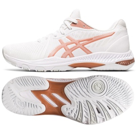 Asics Netburner Ballistic Ff 2 W 1052A033 102 chaussures de volley-ball blanche blanche 1