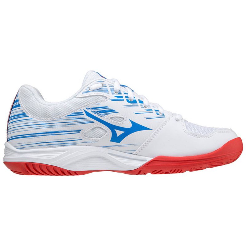 Chaussures de handball Mizuno Stealth Star Jr.X1GC210725 blanche bleu 1
