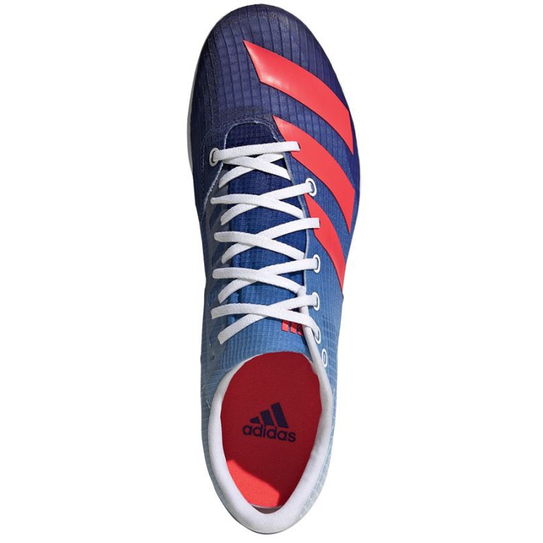 Adidas Distancestar M GY0946 pointes de course rouge bleu 1