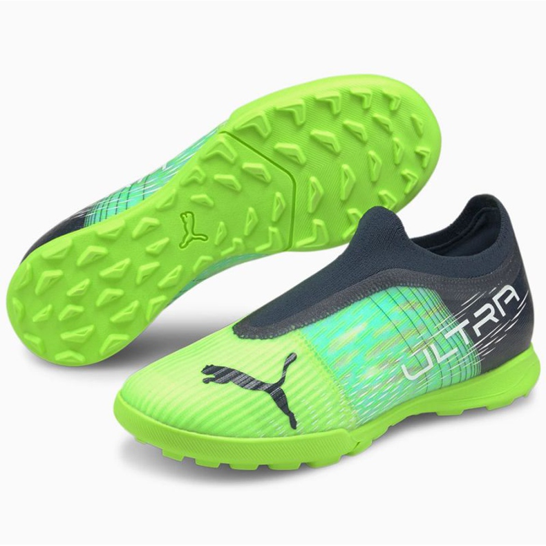Chaussures de football Puma Ultra 3.3 Tt Jr 106531 03 gris vert vert 1