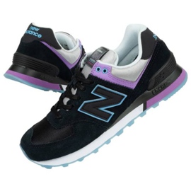 Chaussures New Balance W WL574SAU noir violet bleu gris 1