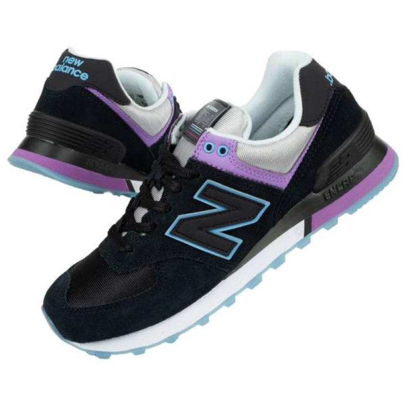 Chaussures New Balance W WL574SAU noir violet bleu gris 1