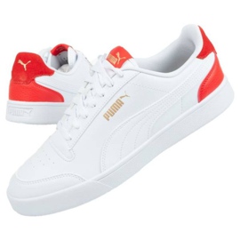 Puma Shuffle M 309668 06 blanche rouge 1 Puma Shuffle M 309668 06 blanche rouge 1